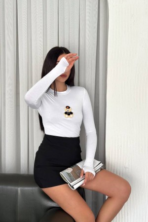 224959 TOPTAN BEYAZ BLUZ