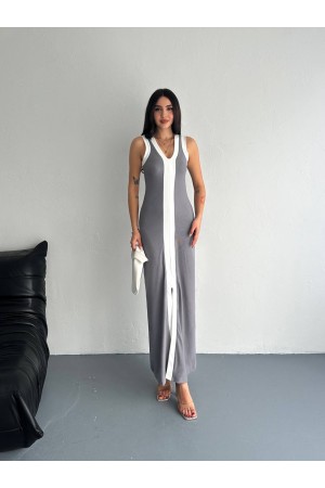 224969 TOPTAN GRİ ELBİSE