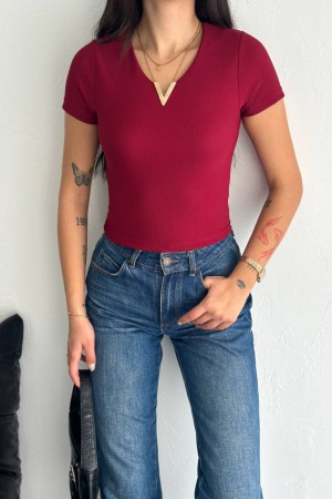 224992 burgundy BLOUSE