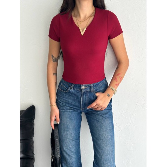 224992 burgundy BLOUSE