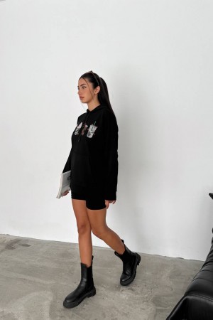 224999 TOPTAN SİYAH SWEAT