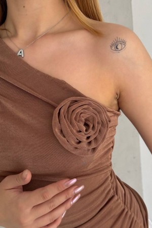 225003 coffee BLOUSE