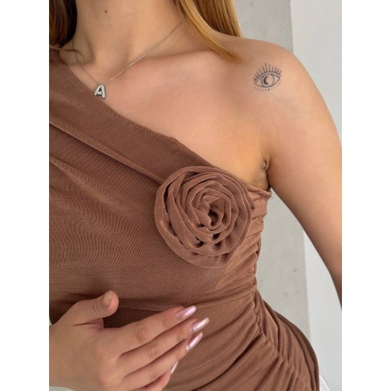 225003 coffee BLOUSE