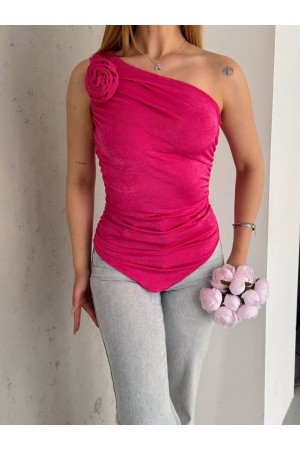 225005 TOPTAN FUŞYA BLUZ