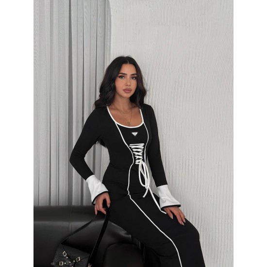 225028 TOPTAN SİYAH ELBİSE