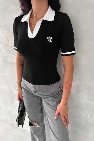 225032 TOPTAN SİYAH BLUZ