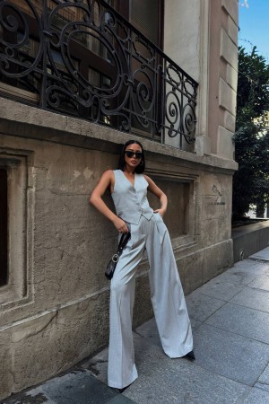 225051 TOPTAN GRİ PANTOLON TAKIM