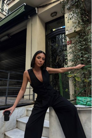 225052 TOPTAN SİYAH PANTOLON TAKIM