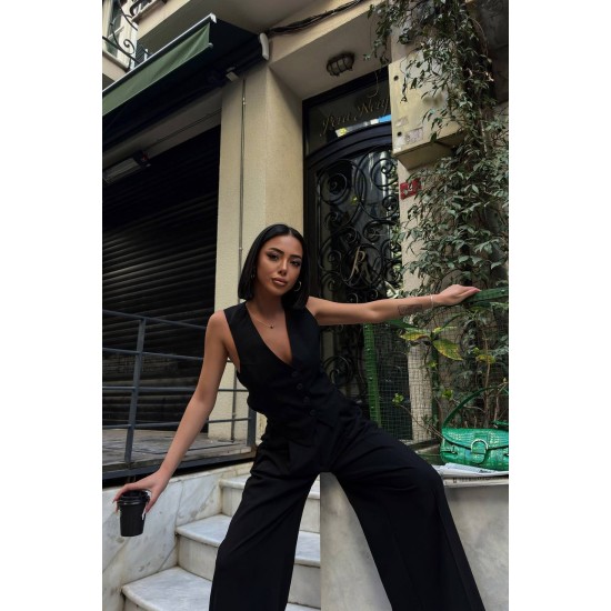 225052 TOPTAN SİYAH PANTOLON TAKIM