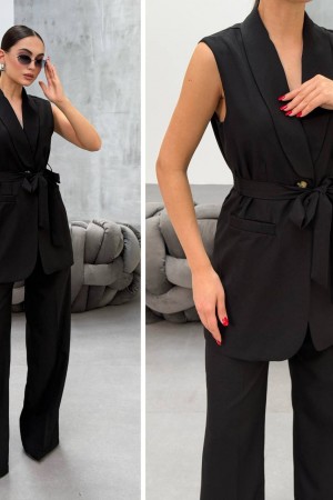 225059 TOPTAN SİYAH PANTOLON TAKIM