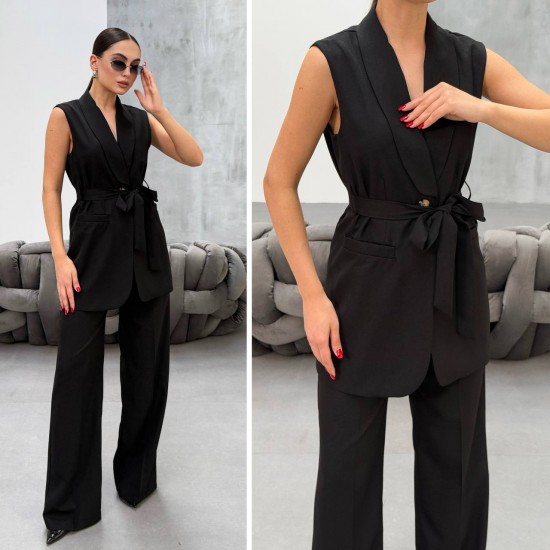 225059 TOPTAN SİYAH PANTOLON TAKIM