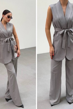 225062 TOPTAN GRİ PANTOLON TAKIM