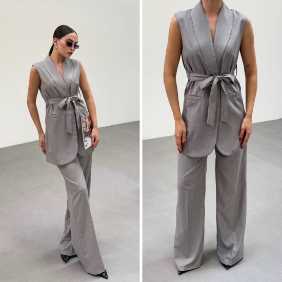 225062 TOPTAN GRİ PANTOLON TAKIM