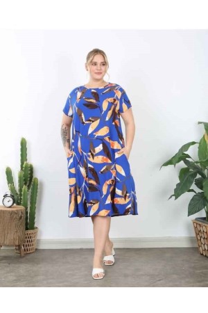 225317 TOPTAN DESENLİ ELBİSE