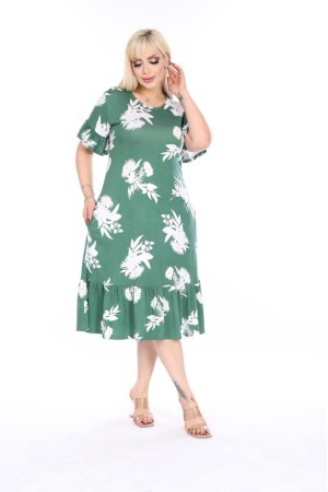 225342 TOPTAN DESENLİ ELBİSE