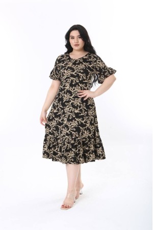 225353 TOPTAN DESENLİ ELBİSE