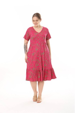 225396 TOPTAN DESENLİ ELBİSE