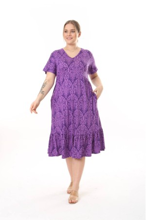 225397 TOPTAN DESENLİ ELBİSE