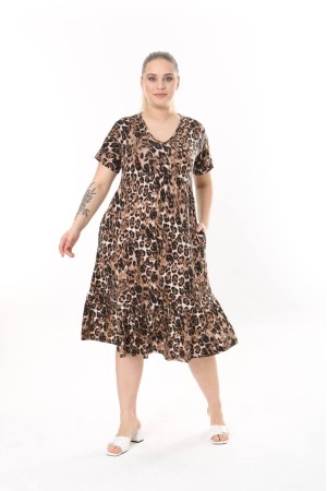 225403 TOPTAN DESENLİ ELBİSE