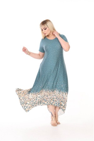 225415 TOPTAN DESENLİ ELBİSE