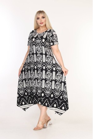 225418 TOPTAN DESENLİ ELBİSE