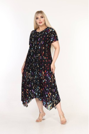 225420 TOPTAN DESENLİ ELBİSE