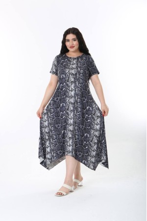 225426 TOPTAN DESENLİ ELBİSE