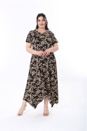 225427 TOPTAN DESENLİ ELBİSE