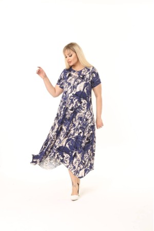 225435 TOPTAN DESENLİ ELBİSE