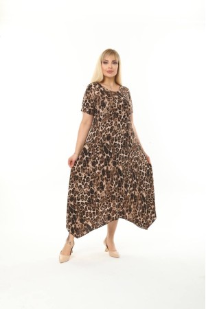 225438 TOPTAN DESENLİ ELBİSE