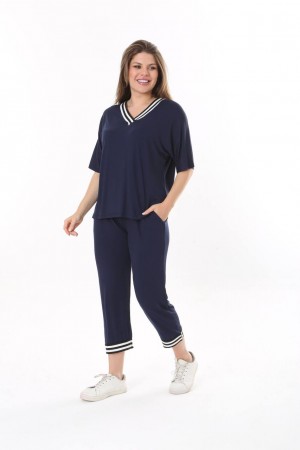 225462 Navy blue Track suitcase