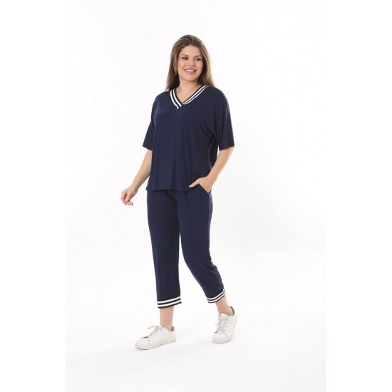 225462 Navy blue Track suitcase