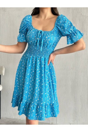 225673 TOPTAN DESENLİ ELBİSE