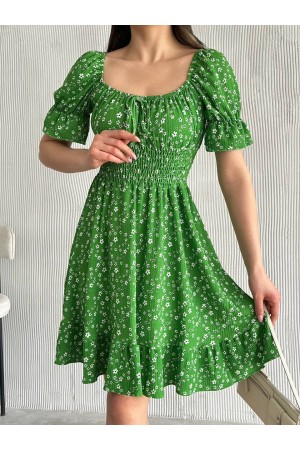 225674 TOPTAN DESENLİ ELBİSE