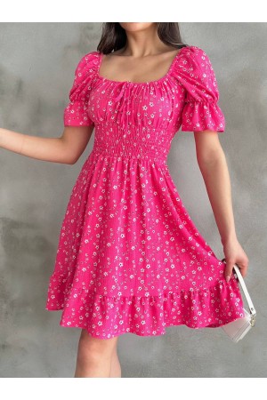 225675 TOPTAN DESENLİ ELBİSE