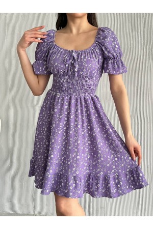 225676 TOPTAN DESENLİ ELBİSE