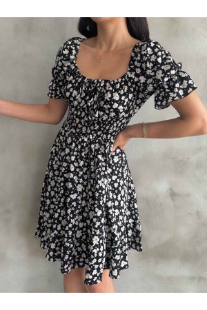 225679 TOPTAN DESENLİ ELBİSE