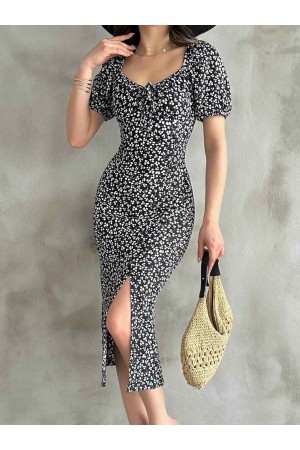 225681 TOPTAN DESENLİ ELBİSE