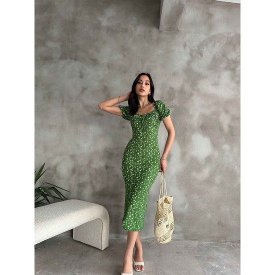 225684 TOPTAN DESENLİ ELBİSE