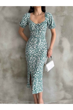 225689 TOPTAN DESENLİ ELBİSE