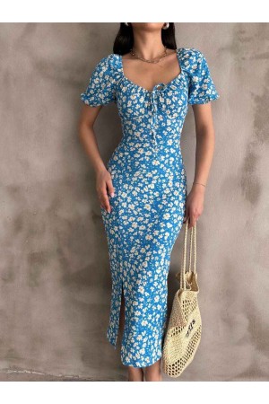 225690 TOPTAN DESENLİ ELBİSE