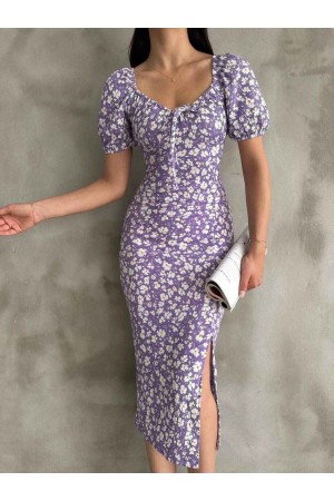 225691 TOPTAN DESENLİ ELBİSE