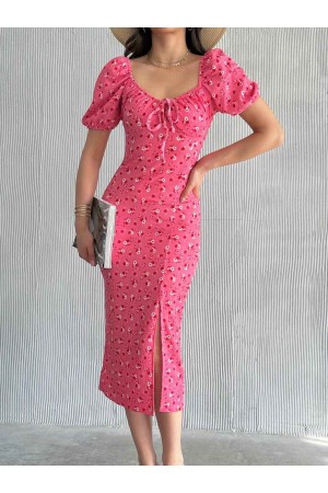 225694 TOPTAN DESENLİ ELBİSE