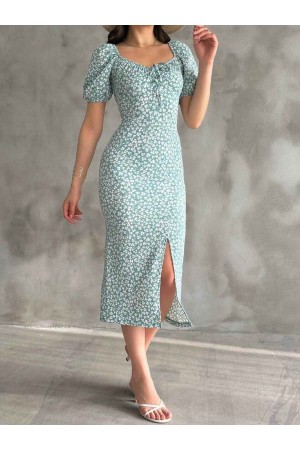 225697 TOPTAN DESENLİ ELBİSE