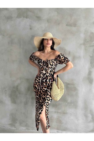 225701 TOPTAN DESENLİ ELBİSE