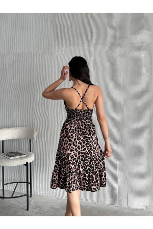 225714 TOPTAN DESENLİ ELBİSE