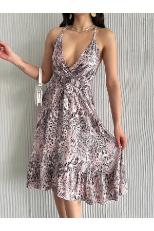 225715 TOPTAN DESENLİ ELBİSE