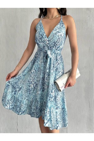 225721 TOPTAN DESENLİ ELBİSE