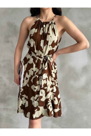 225723 TOPTAN DESENLİ ELBİSE