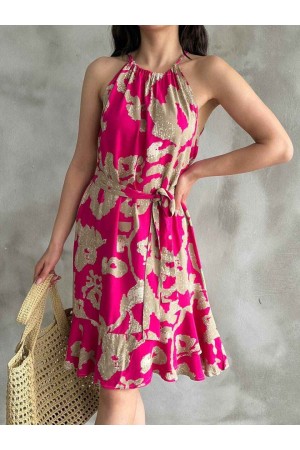 225727 TOPTAN DESENLİ ELBİSE